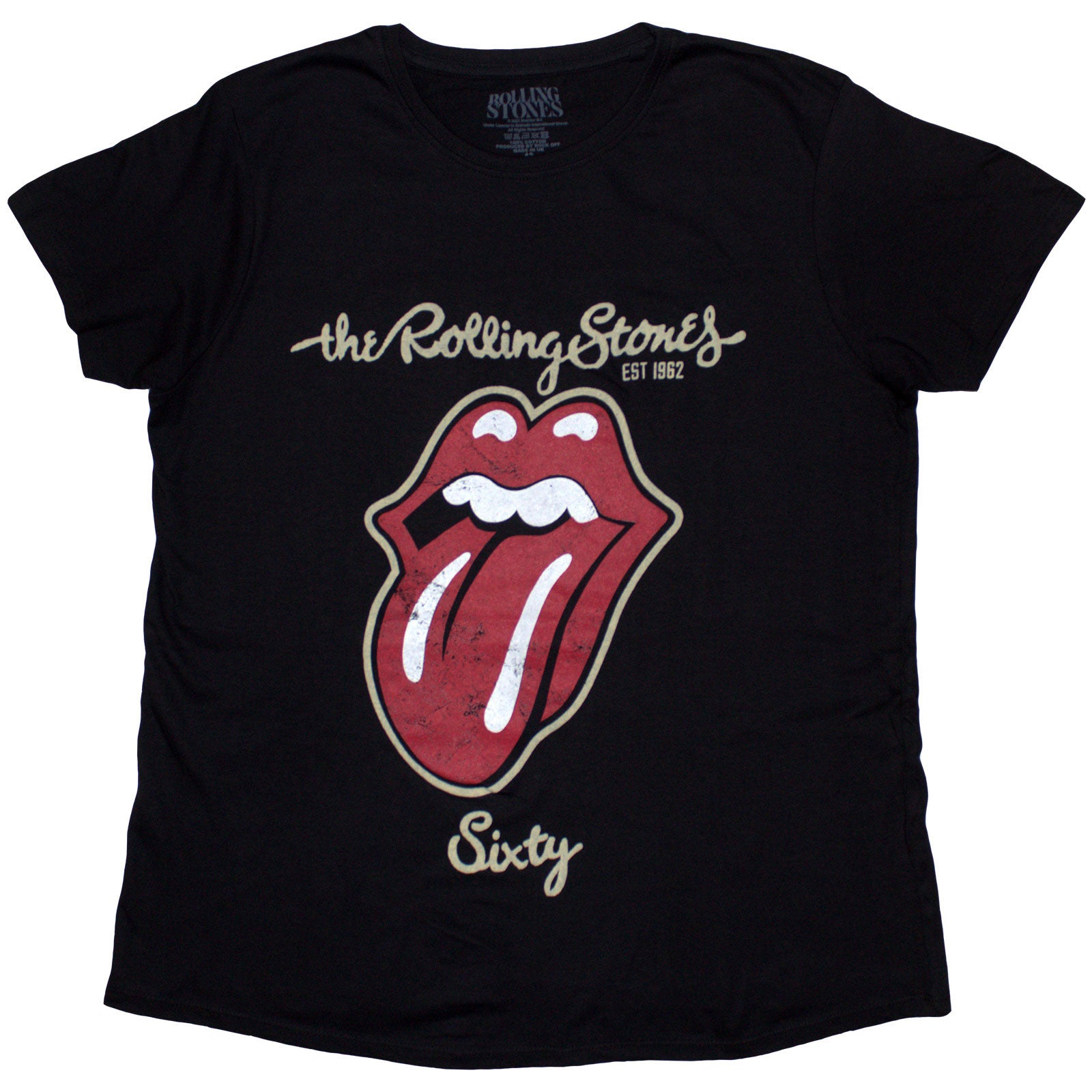 The Rolling Stones: Sixty Plastered Tongue (Embellished) T-shirt – officielt merchandise