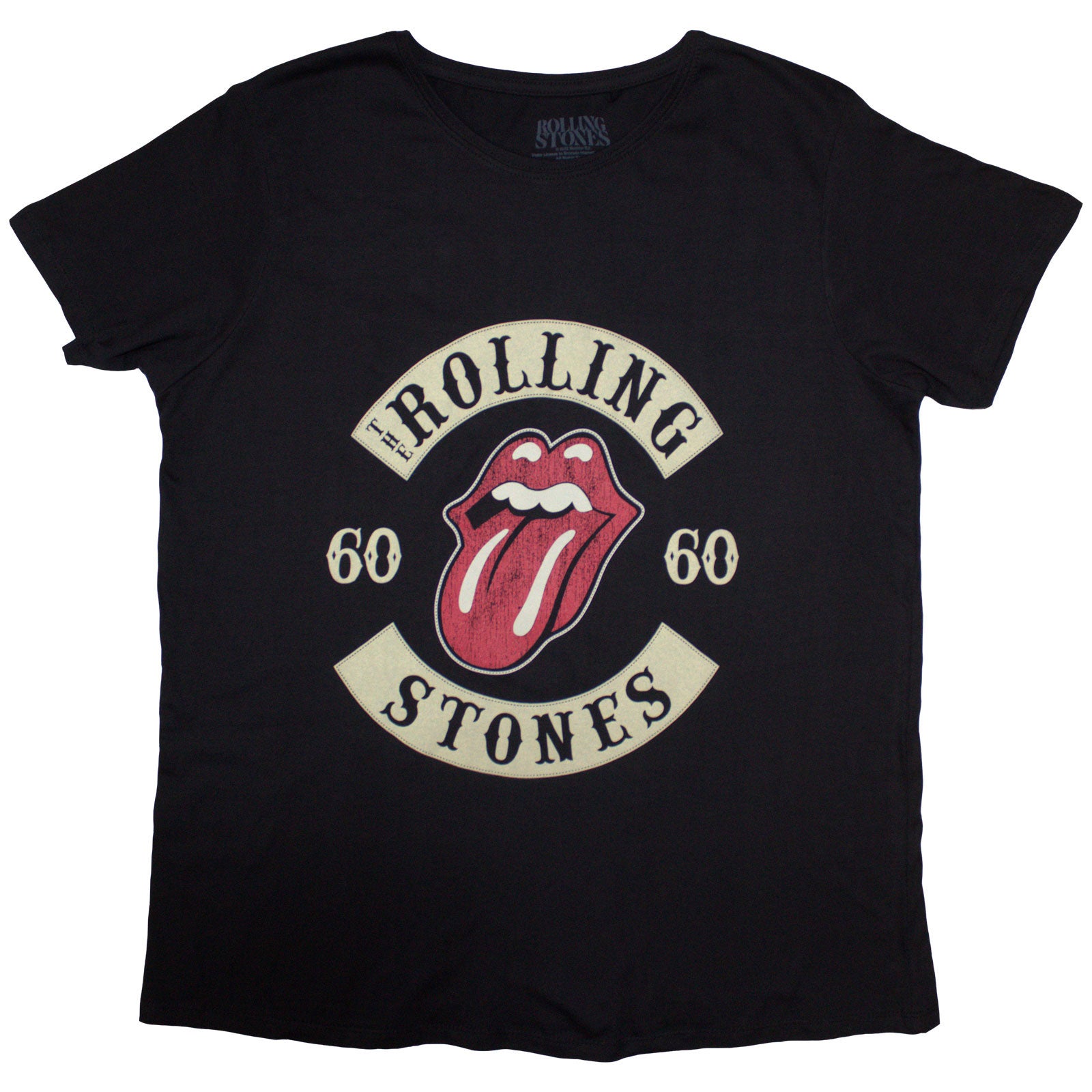 The Rolling Stones: Sixty Biker Tongue (Embellished) T-shirt – officielt merchandise