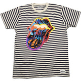 The Rolling Stones Unisex T-Shirt: Cyberdelic (Stribet sort/hvid)