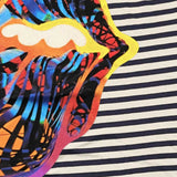 The Rolling Stones Unisex T-Shirt: Cyberdelic (Stribet sort/hvid)