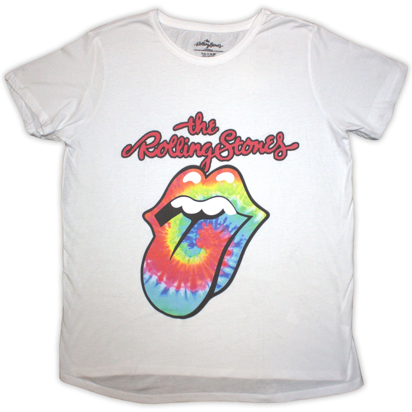 The Rolling Stones: Tie Dye Tongue T-shirt – officielt merchandise