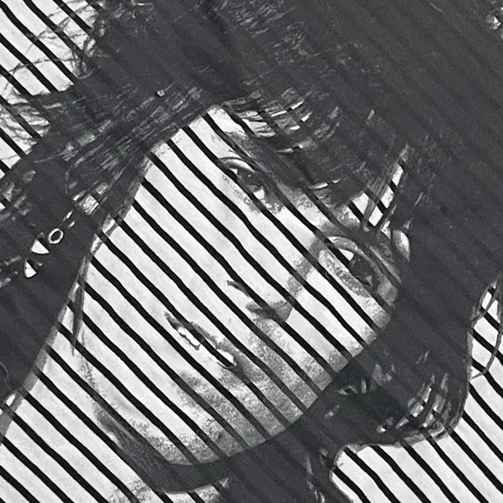 The Rolling Stones Unisex T-Shirt: Keith (Stribet sort/hvid)