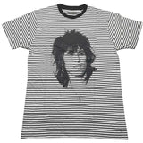 The Rolling Stones Unisex T-Shirt: Keith (Stribet sort/hvid)