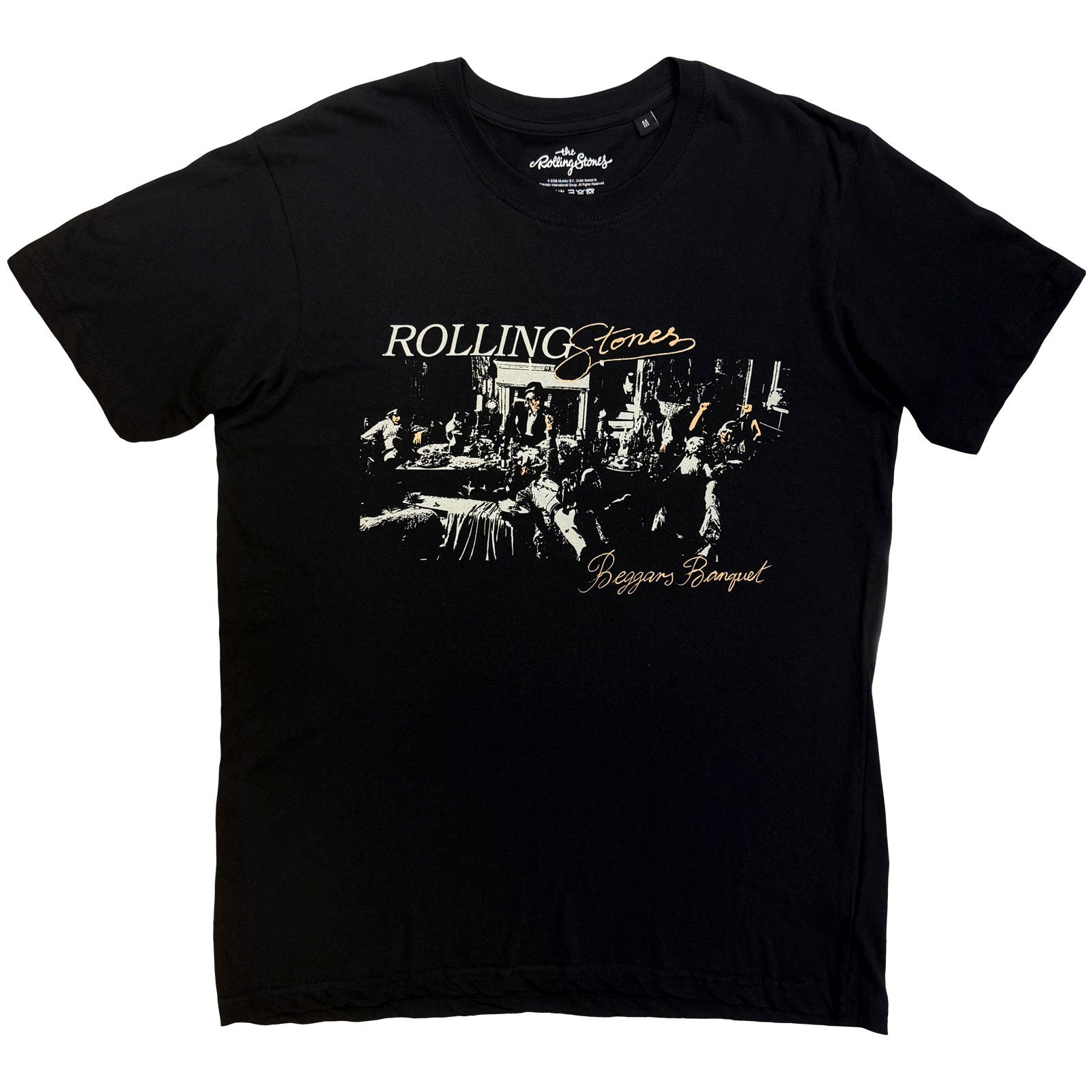 The Rolling Stones: Beggars Banquet Script T-shirt – officielt merchandise
