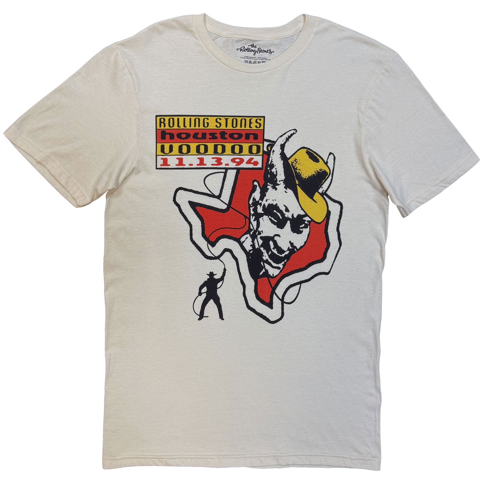 The Rolling Stones: Houston (Natural) T-shirt – officielt merchandise