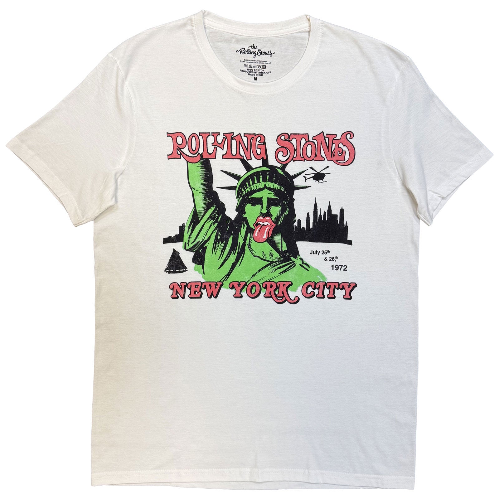The Rolling Stones: New York City 1972 T-shirt – officielt merchandise