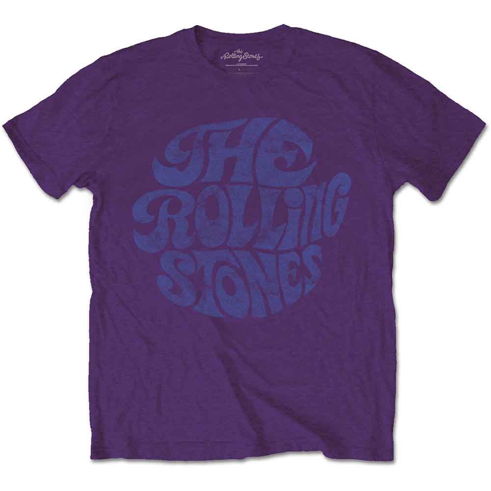 The Rolling Stones: Vintage 70s Logo (Purple) T-shirt – officielt merchandise
