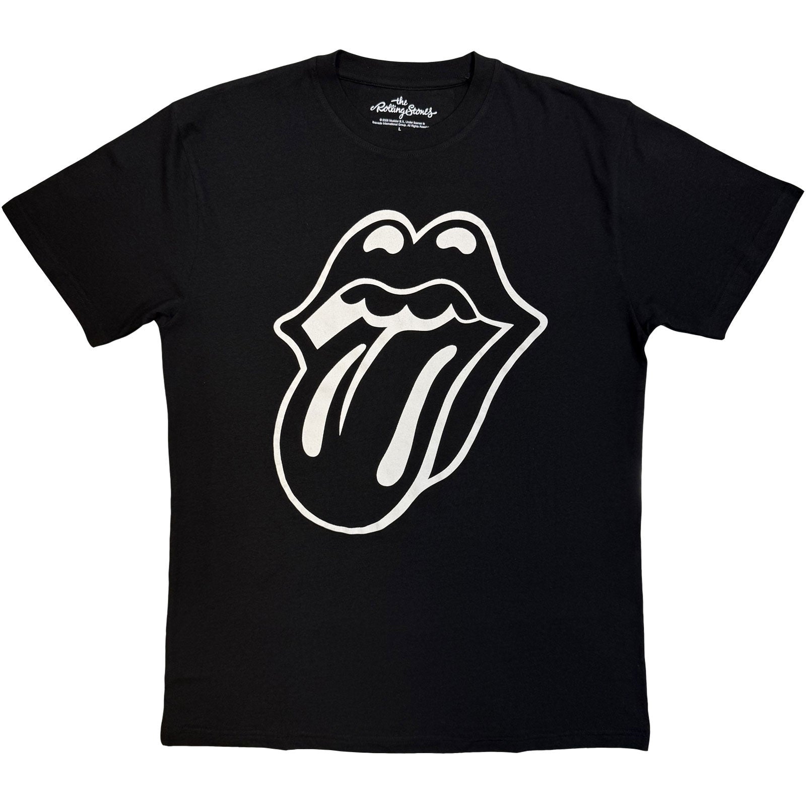 The Rolling Stones: Classic Tongue Mono T-shirt – officielt merchandise