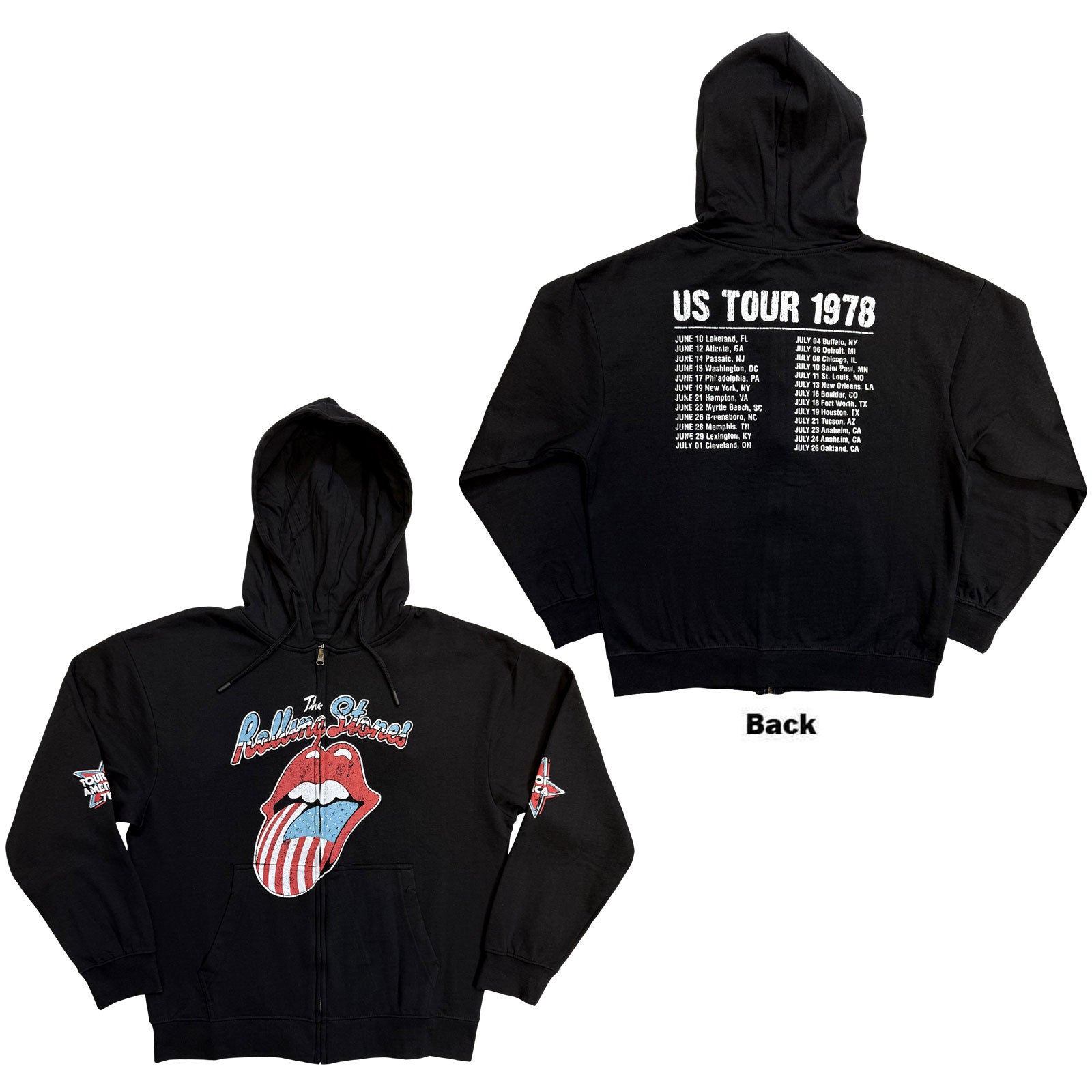 The Rolling Stones: Us Tour '78 Zipped Hoodie