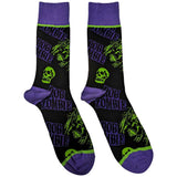 Rob Zombie: Skull Face Green/Purple Ankle Socks