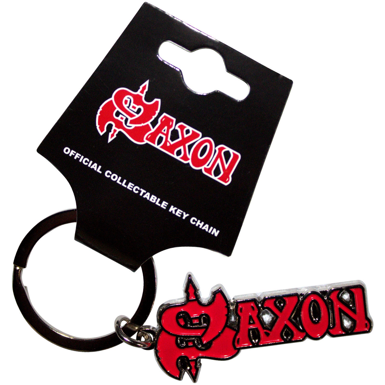Saxon: Red Logo Keychain