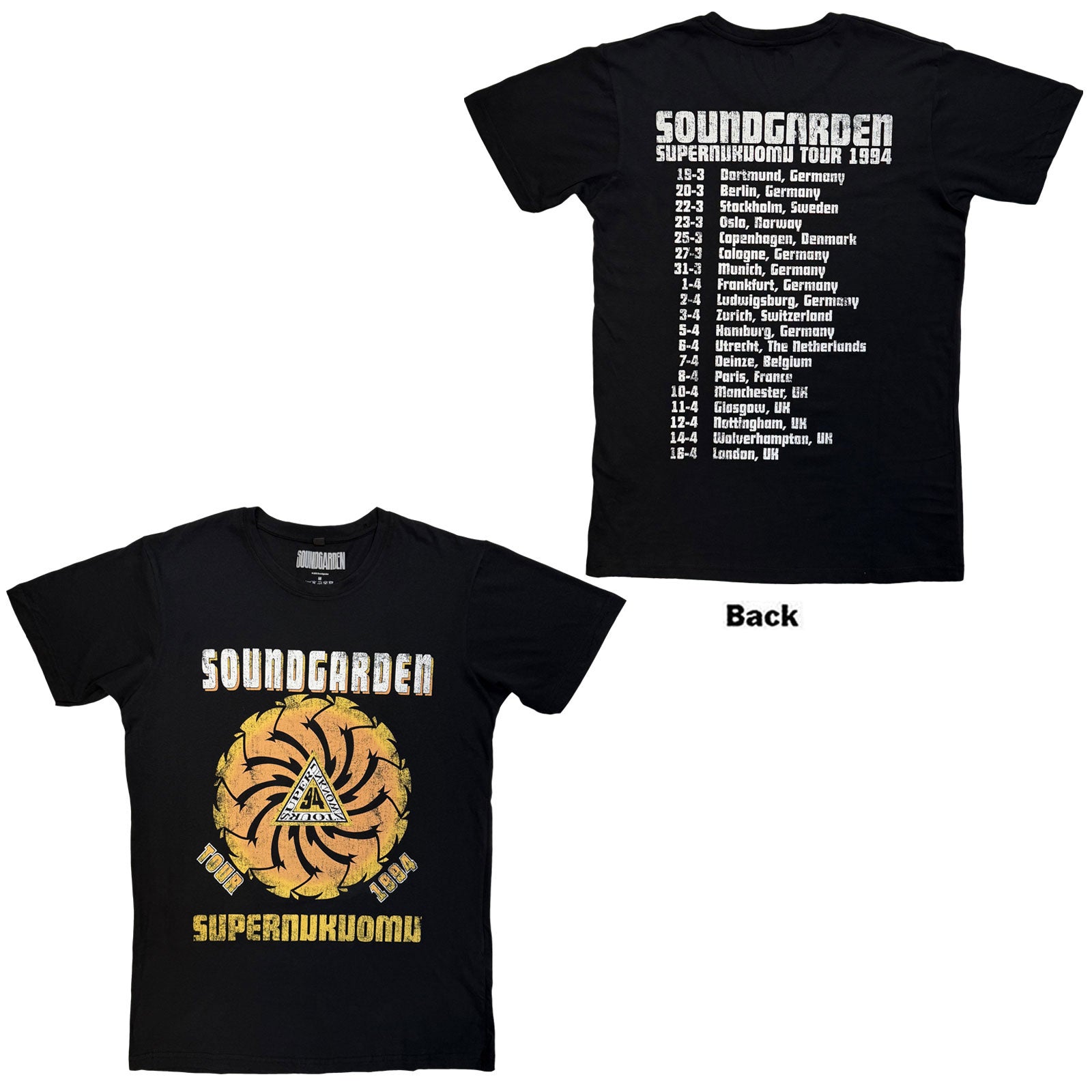Soundgarden: Superunknown Tour '94 T-shirt – officielt merchandise