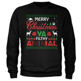 Merry Christmas Ya Filthy Animal Sweatshirt Sweatshirt fra Christmas