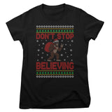 Christmas Bigfoot Pattern Girly Top