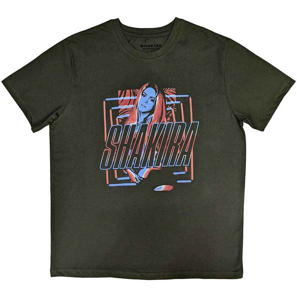 Shakira: Squares and Logo T-shirt – officielt merchandise