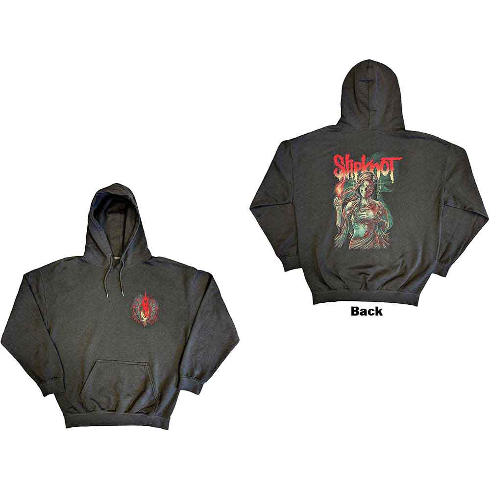 Slipknot: Burn Me Away (Charcoal Grey) Hoodie – officielt merchandise