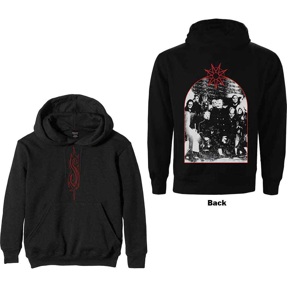 Slipknot: Arched Group Photo Pullover Hoodie (Back Print)