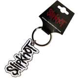 Slipknot: Black Logo White Border Keychain