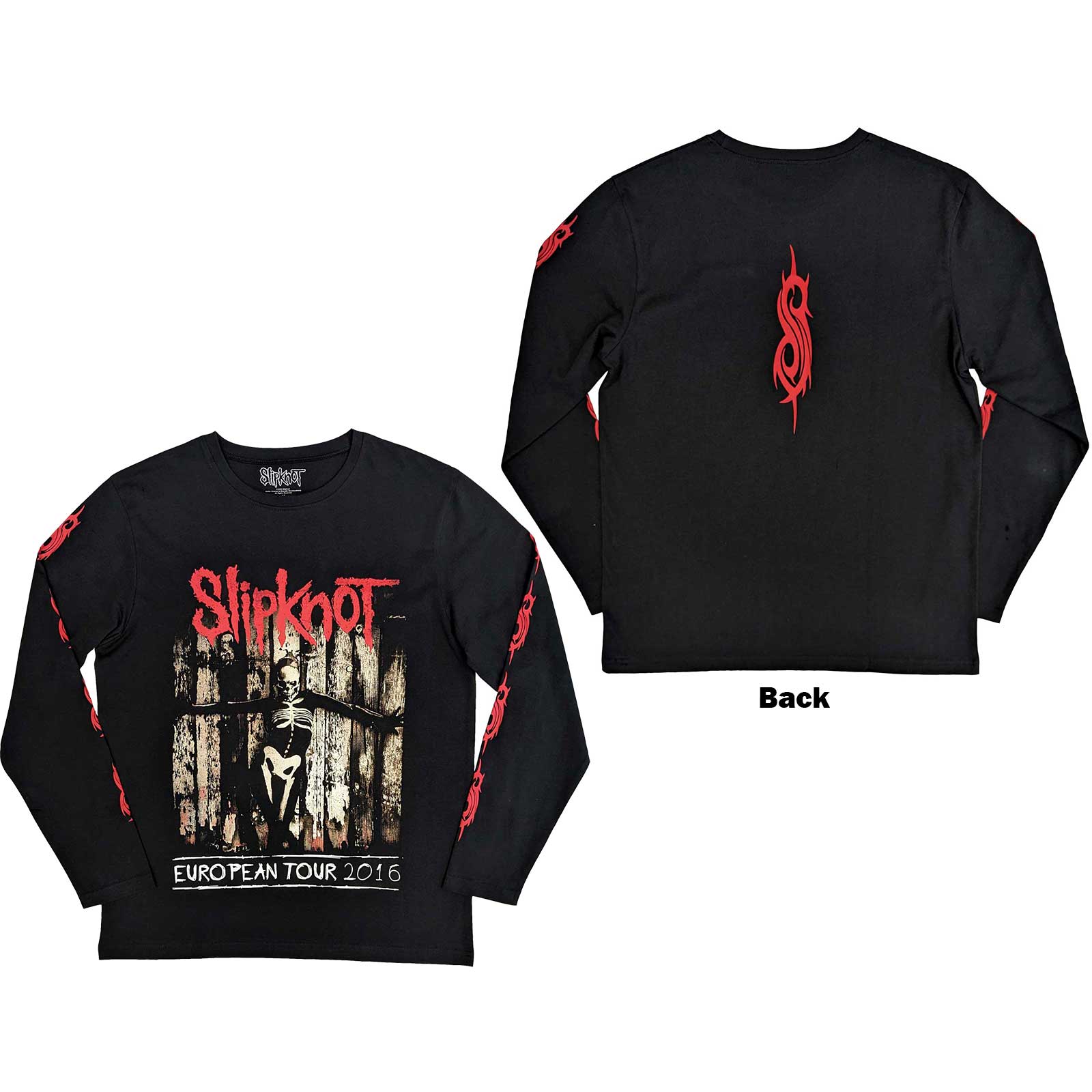Slipknot: Skeleton Flag Long Sleeve T-Shirt