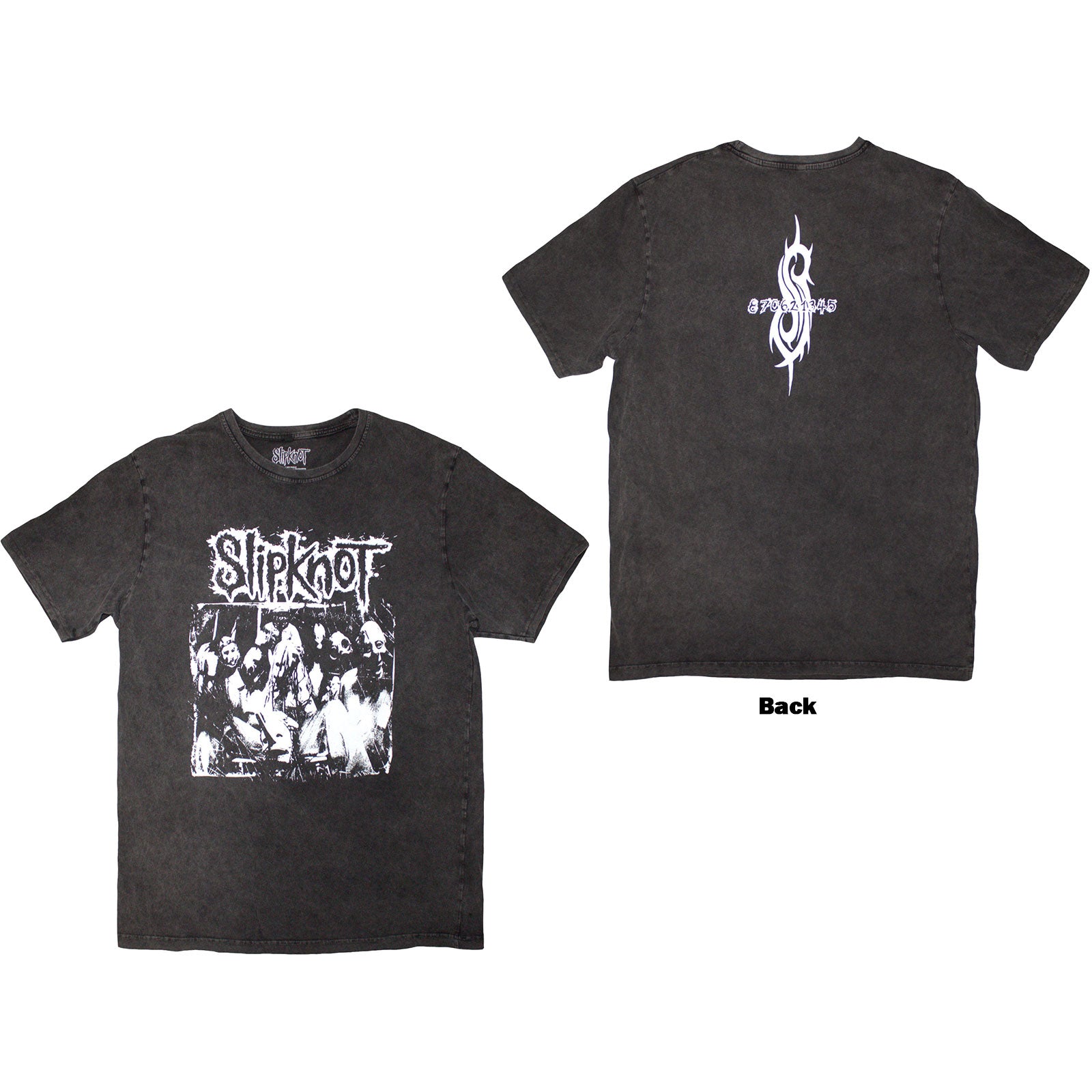 Slipknot: Album Splatter Stone Wash T-Shirt (Wash)