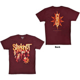 Slipknot: The End - So Far Group Photo Tribal S Nonogram (Maroon Red) T-shirt – officielt merchandise