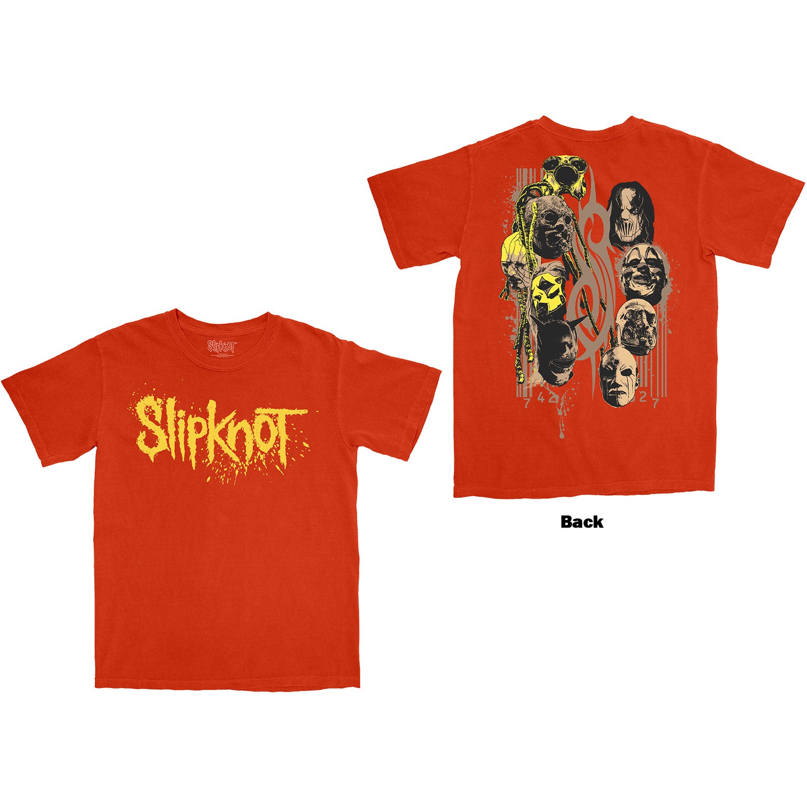 Slipknot: Splatter Logo T-Shirt (Back Print)