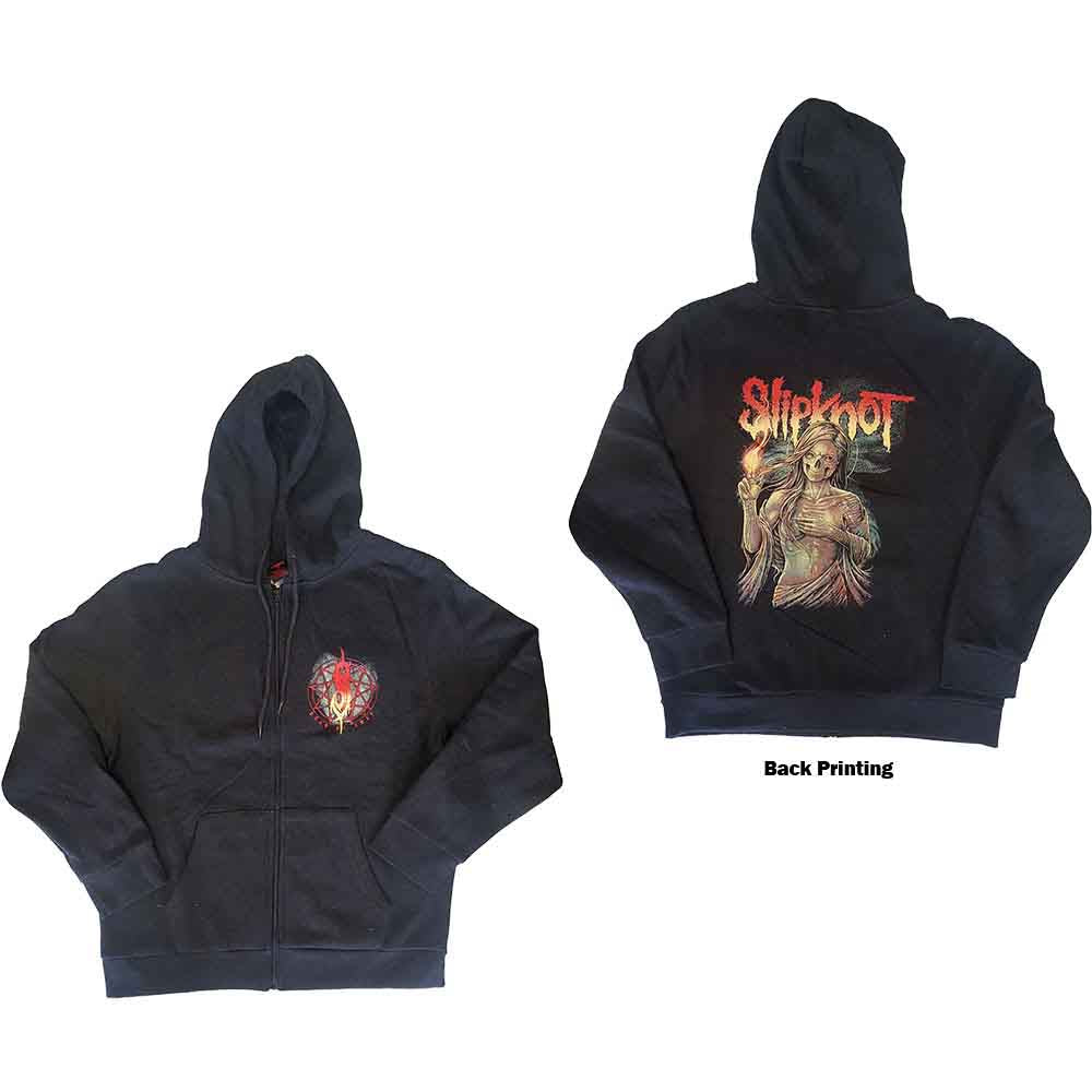 Slipknot: Burn Me Away Zipped Hoodie (Back Print)