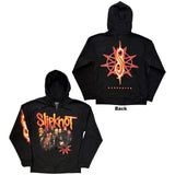 Slipknot: TESF Group Photo Nonagram Zipped Hoodie (Back Print)