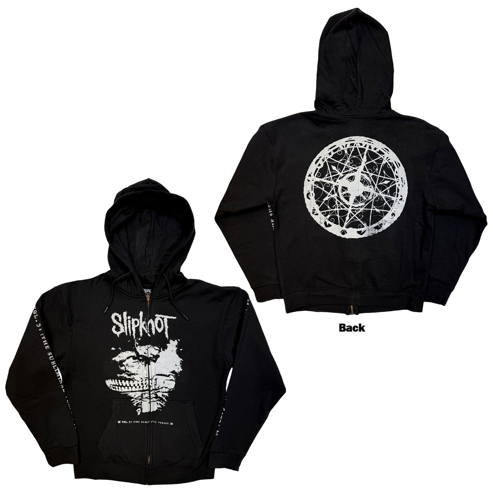 Slipknot: Subliminal Verses Zipped Hoodie (Back Print)