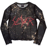 Slayer: Scratchy Logo Crop Top (Kvinder) (Mesh)