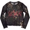 Slayer: Scratchy Logo Crop Top (Kvinder) (Mesh)