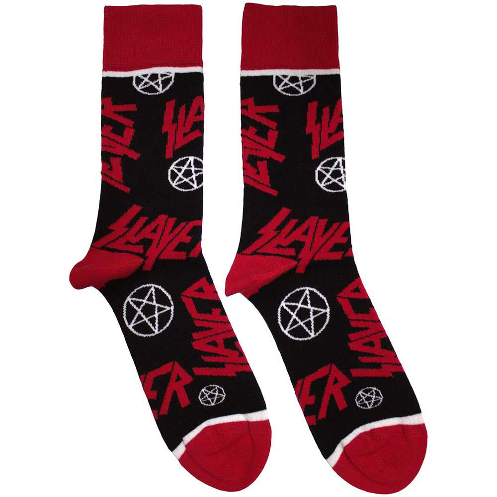 Slayer: Logos and Pentagrams Ankle Socks
