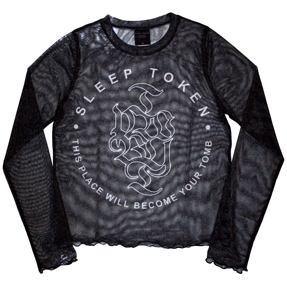 Sleep Token: Tomb Crop Top (Kvinder) (Mesh)