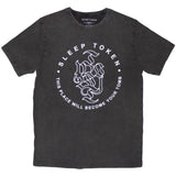 Sleep Token: Tomb Text Ring Stone Wash T-Shirt (Wash)
