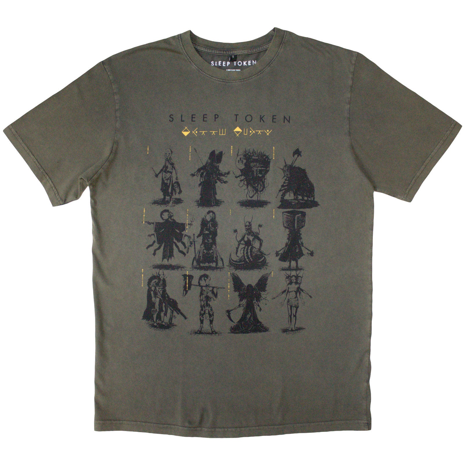 Sleep Token: Grid Stone Wash T-Shirt (Wash)