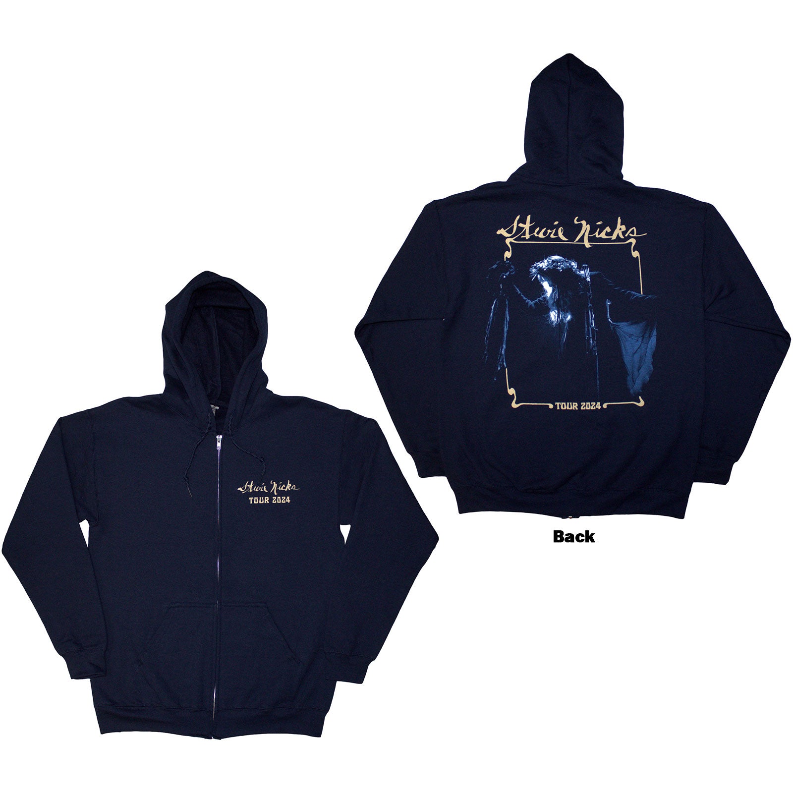 Stevie Nicks: Tour '24 Live Photo Zipped Hoodie (Back Print)