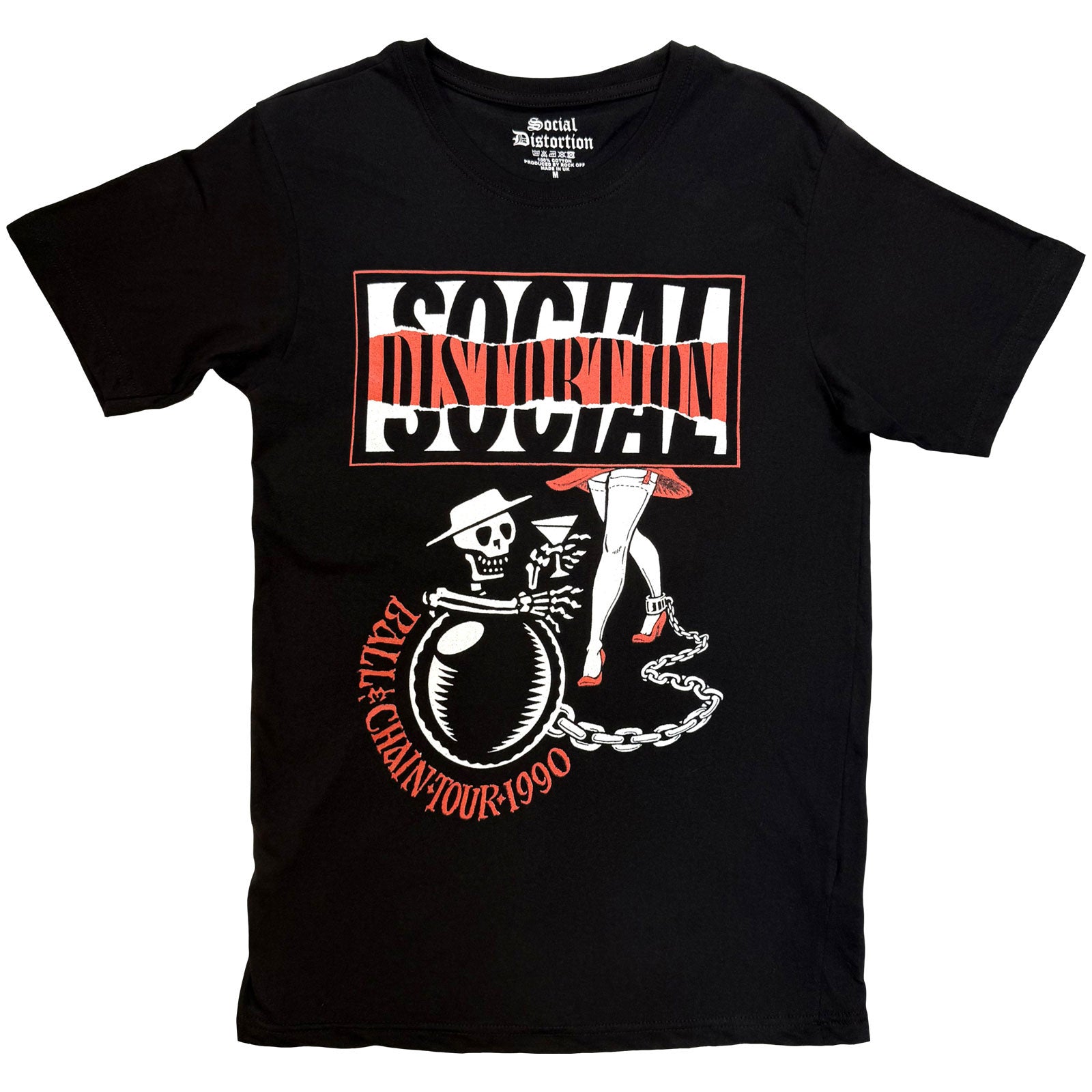 Social Distortion: Ball and Chain T-shirt – officielt merchandise