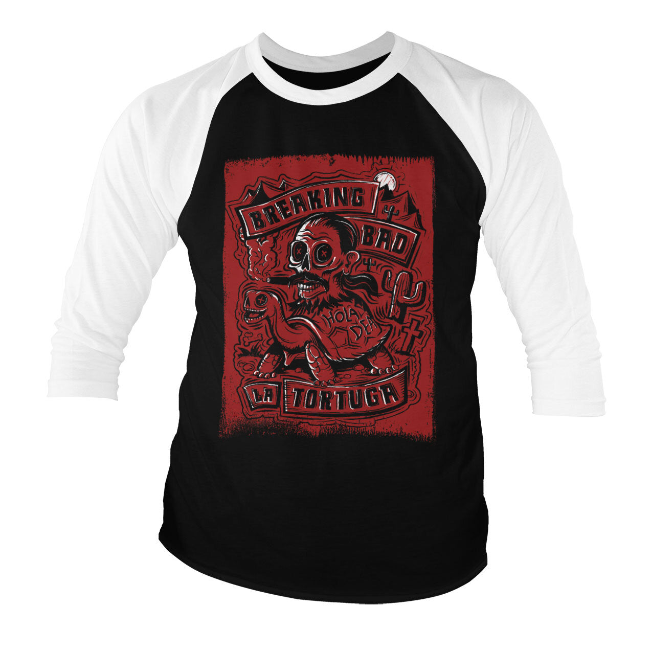 Breaking Bad La Tortuga - Hola Death Baseball Long Sleeve Tee  fra MerchHub.dk