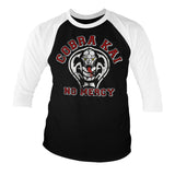 Cobra Kai - No Mercy Baseball 3/4 Sleeve Tee Organic T-Shirt fra Cobra Kai