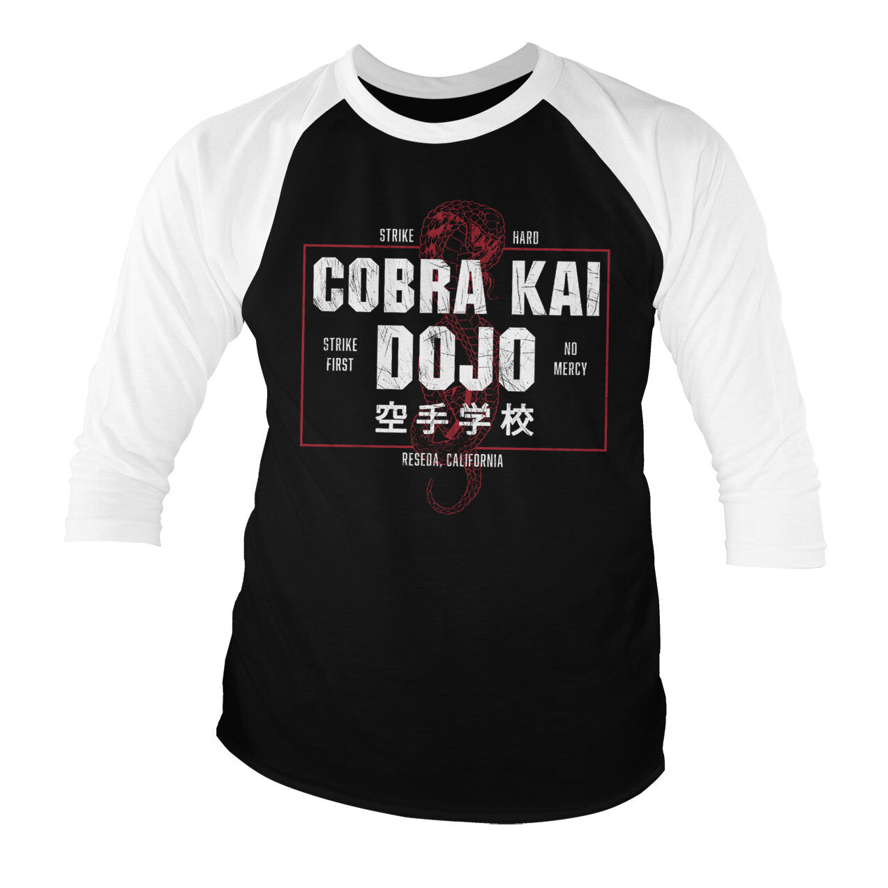 Cobra Kai Dojo Baseball 3/4 Sleeve Tee Baseball 3/4 Sleeve Tee fra Cobra Kai