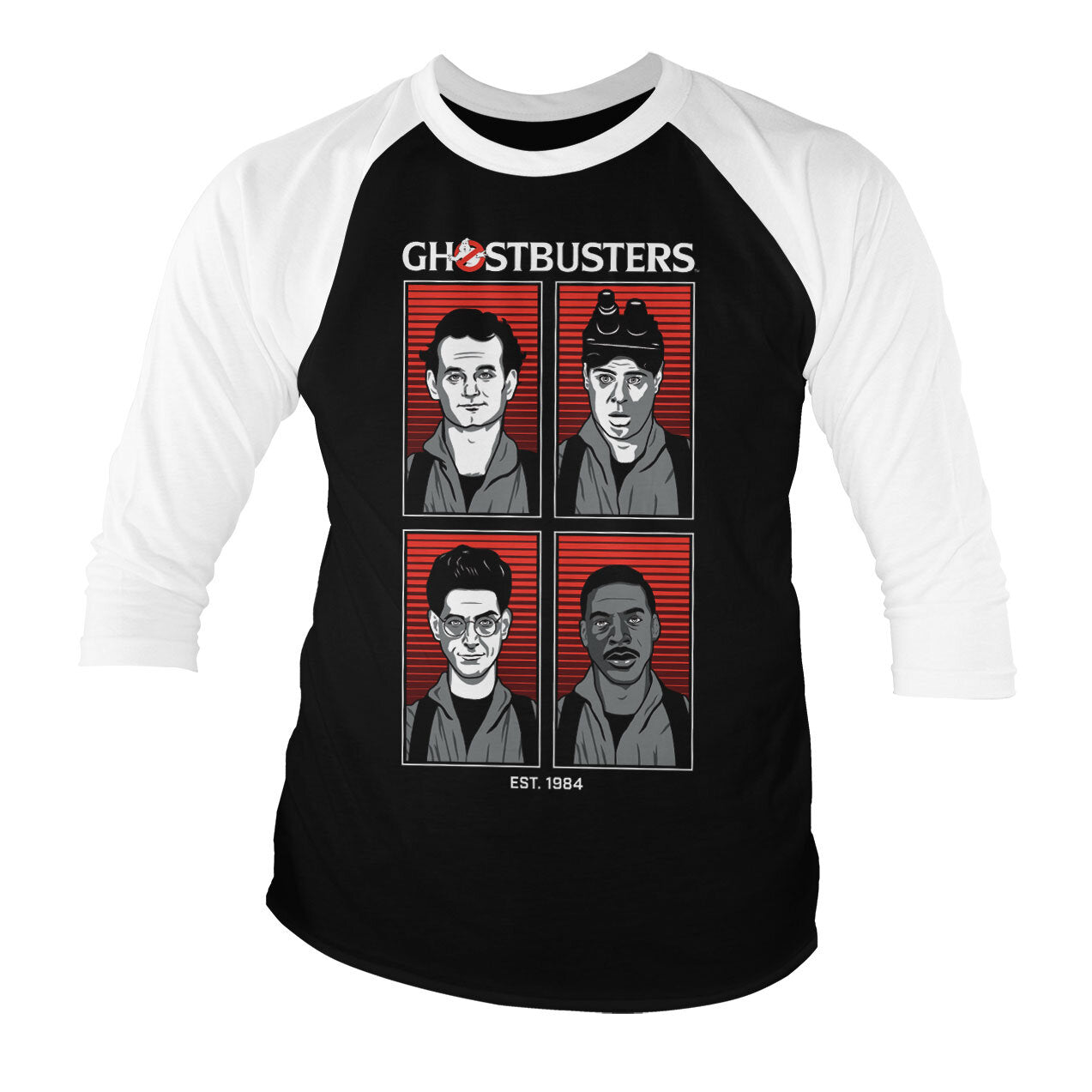 Ghostbusters Original Team Baseball 3/4 Sleeve Tee Baseball 3/4 Sleeve Tee fra Ghostbusters