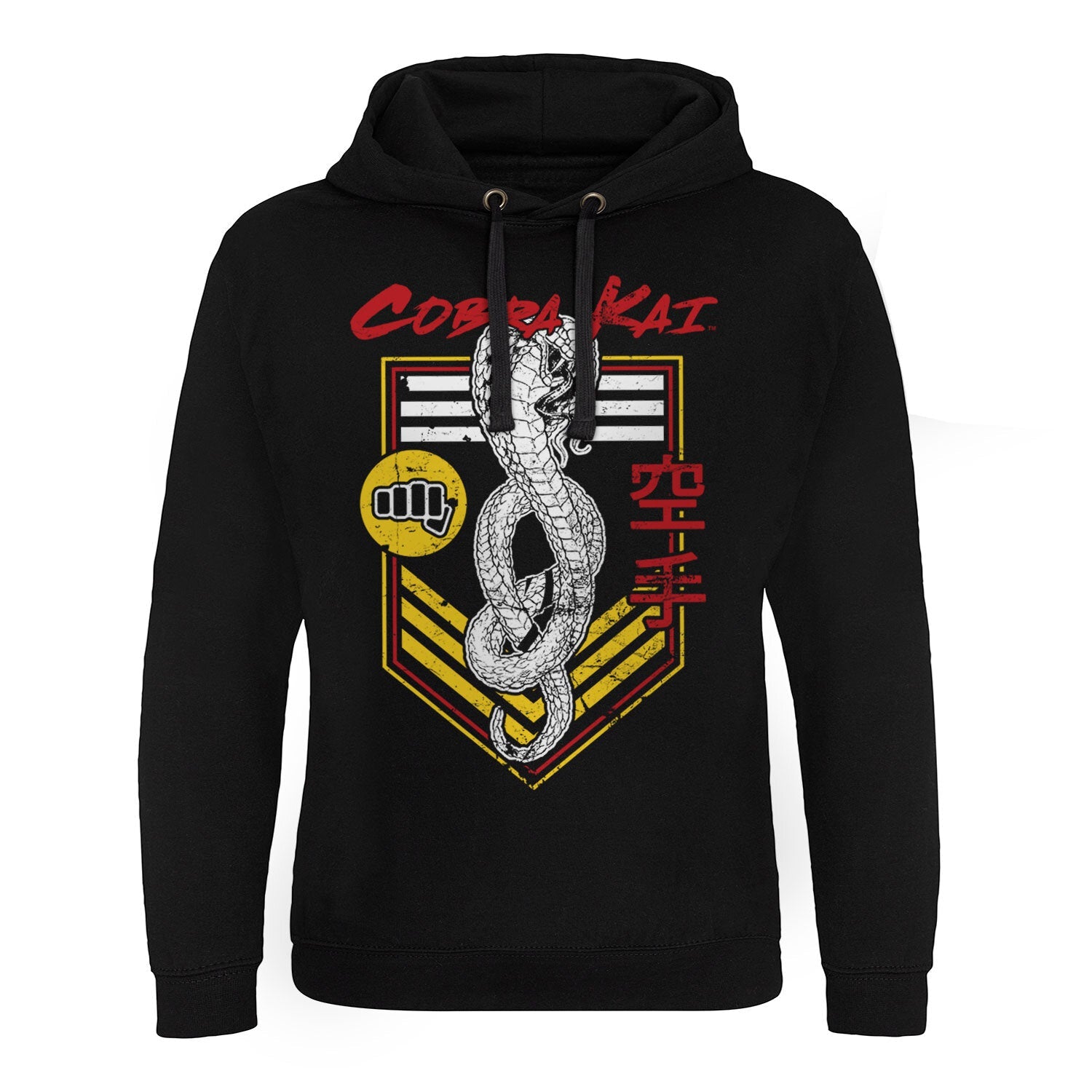 Cobra Kai Punch Patch Epic Hoodie T-Shirt fra Cobra Kai