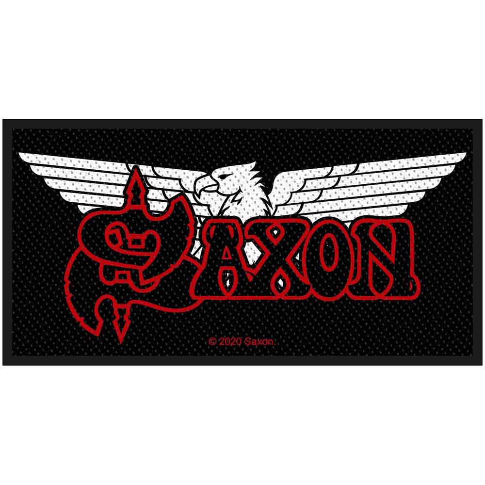 Saxon: Logo/Eagle Patch – officielt merchandise