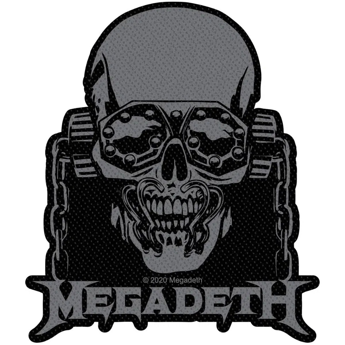 Megadeth: Vic Rattlehead Cut Out Patch – officielt merchandise