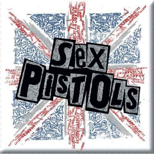 The Sex Pistols: Logo & Flag Magnet – officielt merchandise