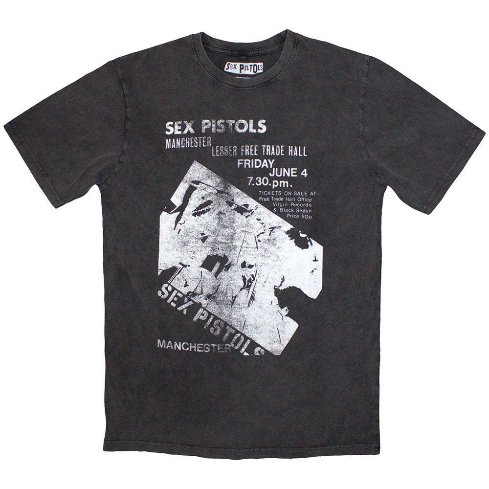 The Sex Pistols: Manchester Flyer Stone Wash T-Shirt (Stone Wash)