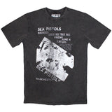 The Sex Pistols: Manchester Flyer Stone Wash T-Shirt (Stone Wash)