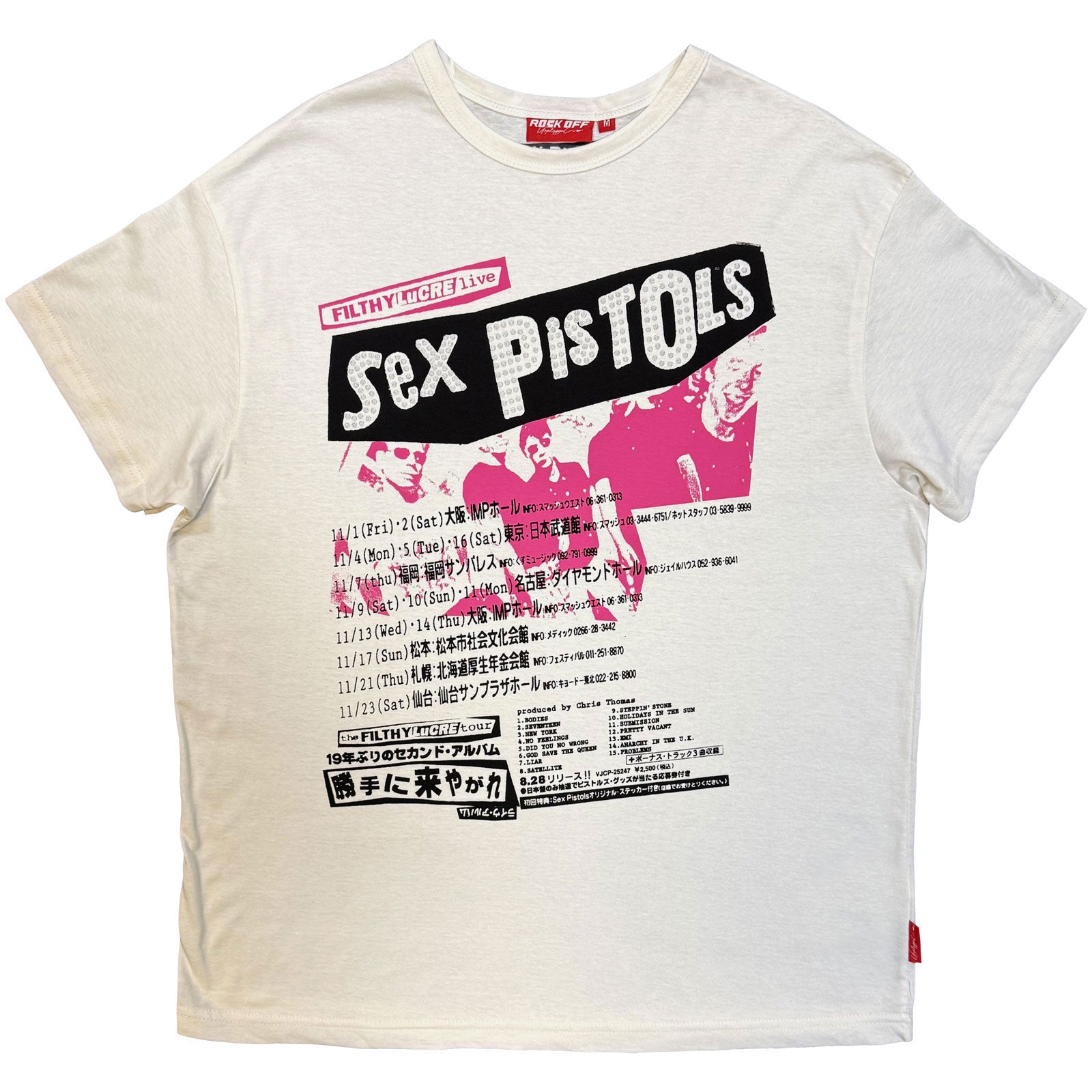The Sex Pistols: Filthy Lucre (Natural) T-shirt – officielt merchandise