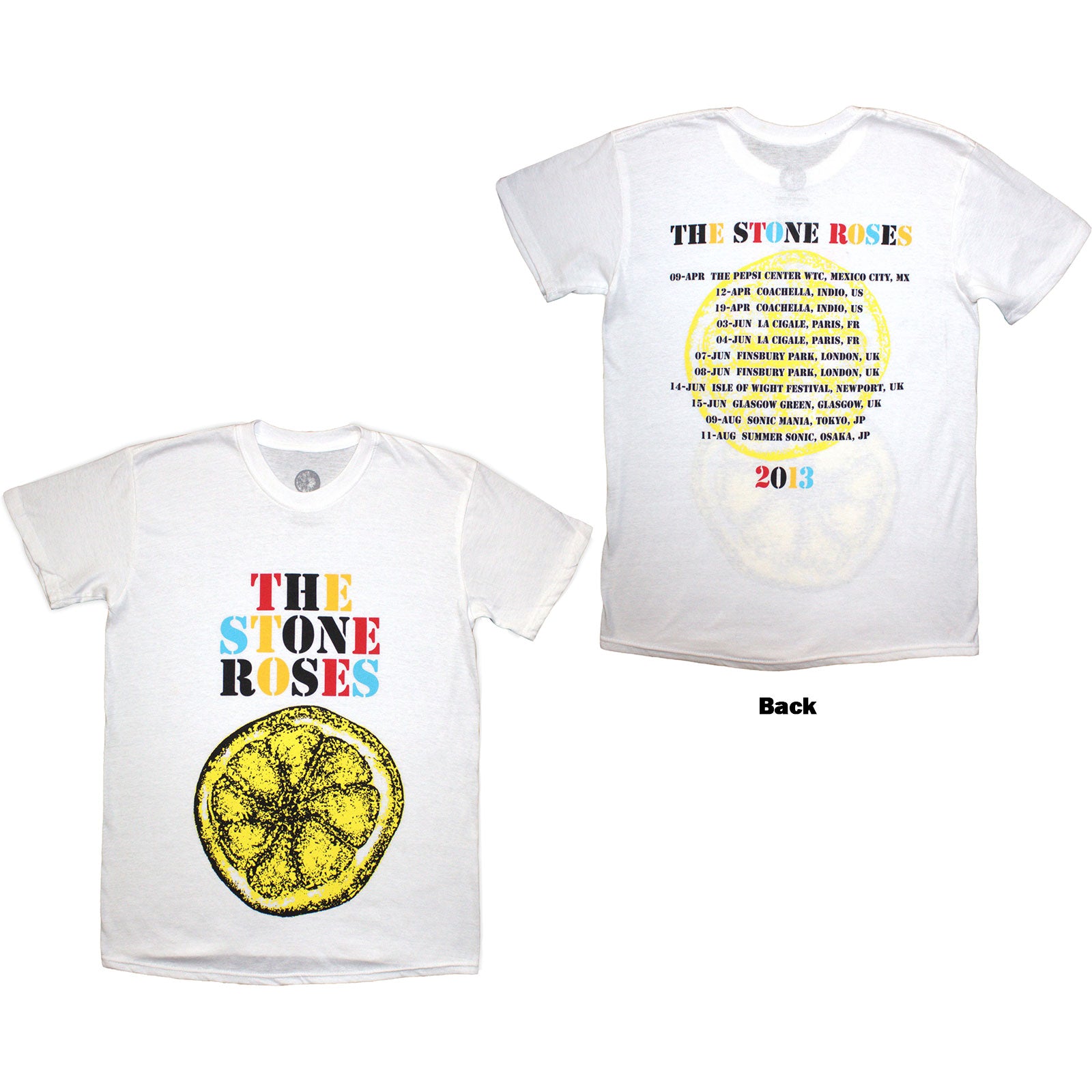 The Stone Roses: Tour 2013 T-Shirt (Back Print)