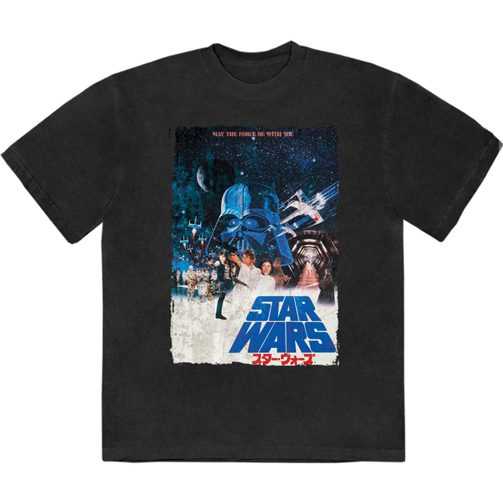 Star Wars: May The Force Be With You Stone Wash T-Shirt (Wash)